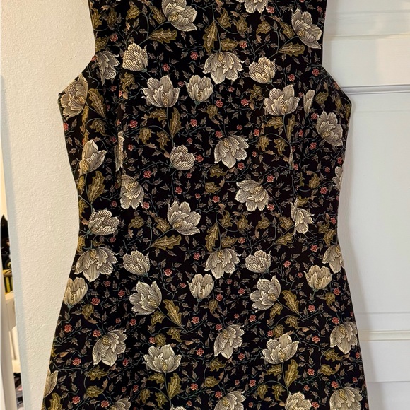 Zara Black and Gold Floral Mini Dress - Picture 1 of 5